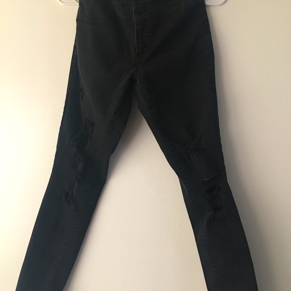 COPY - H&M size 4 black distressed jeans